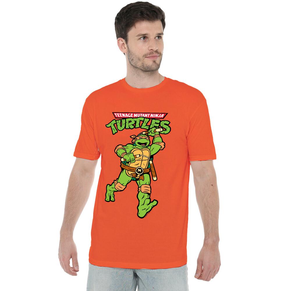 Tmnt Retro Mikey T-Shirt S-4XL Orange L