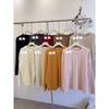 Soft waxy twist lazy knitted sweater for women's autumn and winter new casual thick loose pullover sweater top for women