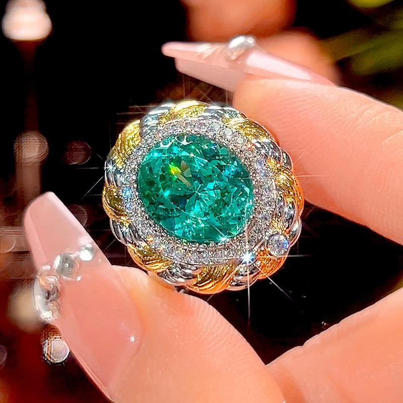 

Ювелирные изделия Имитация Птичьего гнезда Пара Зеленые ювелирные изделия Ретро Матовый набор 12 * 16-10 * 12