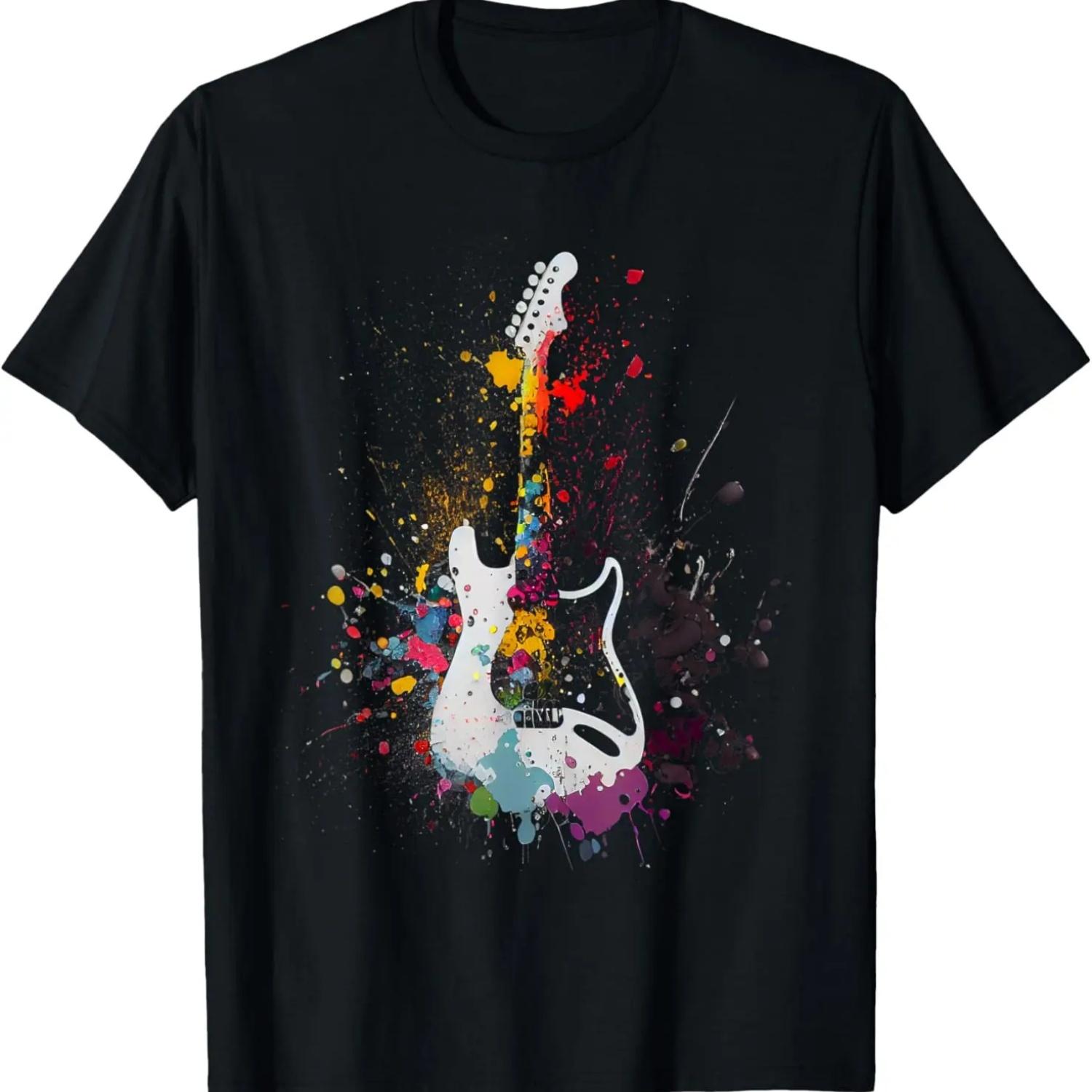 Guitar design guitar gift for guitarist T-Shirt S чёрный