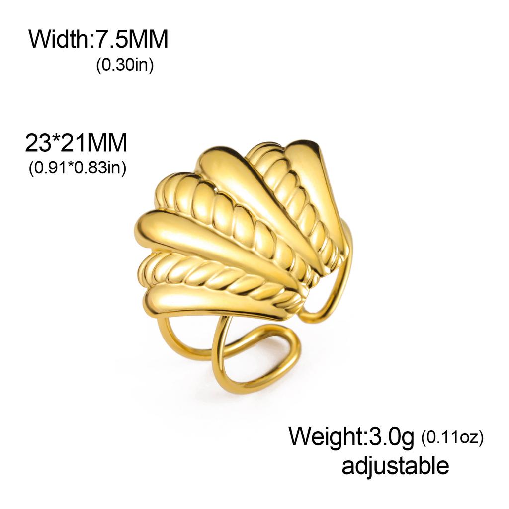 Verstellbare Muschel Seestern Ringe für Damen Edelstahl Sommer Strand Schmuck Gold Farbe Offene Fingerringe 2026 Trendig