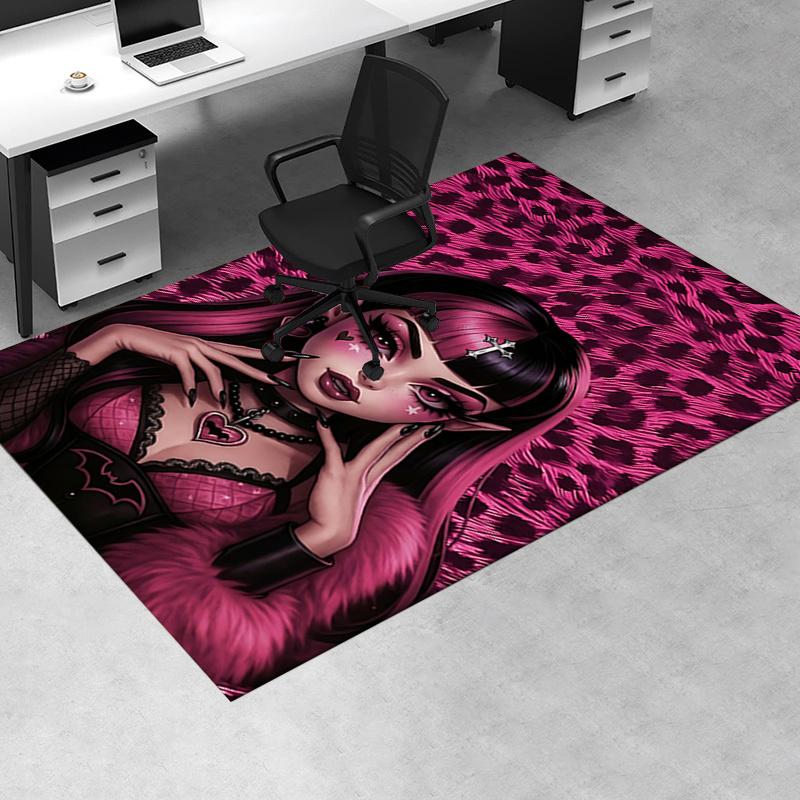 Tappetino Sedia Sirena Monster High Decorazione Casa Fantasy, Tappeto Divano, Tappeto Ufficio Regalo per Camera da Letto, Soggiorno, Varie Stanze