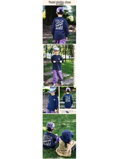 Chlapecké tričko s dlouhým rukávem z čisté bavlny s horským motivem - Podzim/Jaro