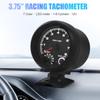 Tachometer Univerzálny 3,75 palcový tachometer so 7 farbami LED 0-8000RPM čierne puzdro a ráfik Tachometer Autometr
