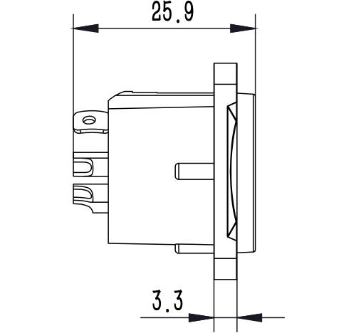 Gniazdo Tablicowe Panelowe Roxtone Xlr Rx5Md-Nt