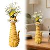 Handcrafted Quirky Cat Vase Creative Ornament Whimsical Resin Cat Flower Vase Aesthetic Table Decor for Flowers/Accessories