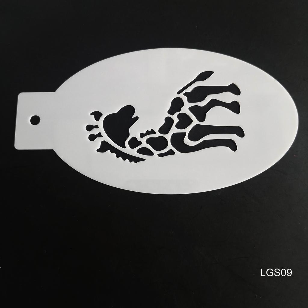 New Face Painting Stencils Templates Professional Body Art Dolphin Deer Butterfly Plastic Makeup Tools