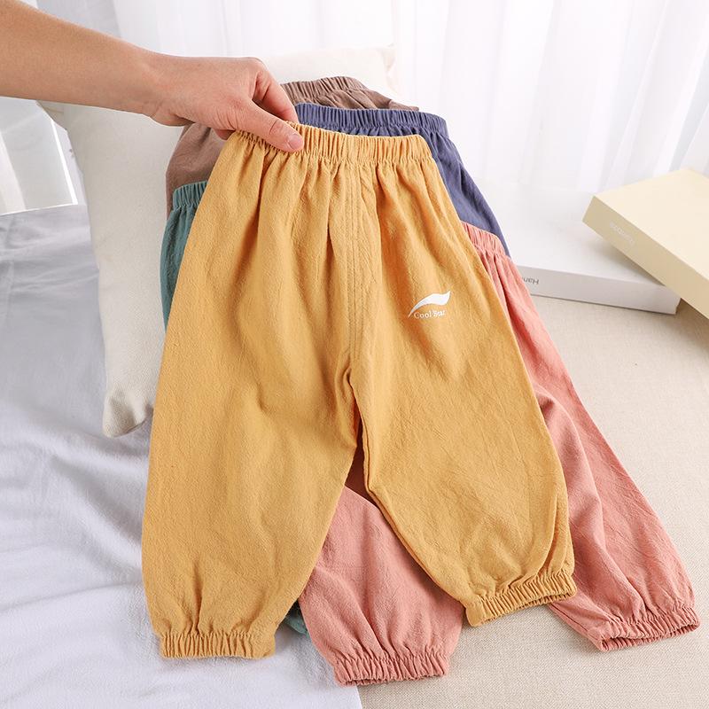 Unisex Baby Mosquito Prevention Pants for Summer with Breathable Fabric and Elastic Waistband