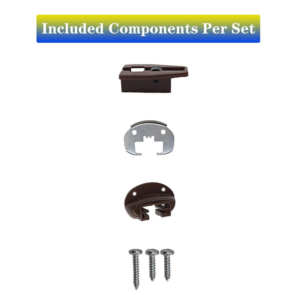 5set Drawer Track Guides and Glides Drawer Slides with Metal Backing & Screws for Dresser and Nightstand Drawers