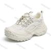 Fashion Women's Platform Sneakers 2025 Autumn Mesh Breathable Fashion Sport Shoes Comfortable Non Slip Height Increase Vulcanized Shoes