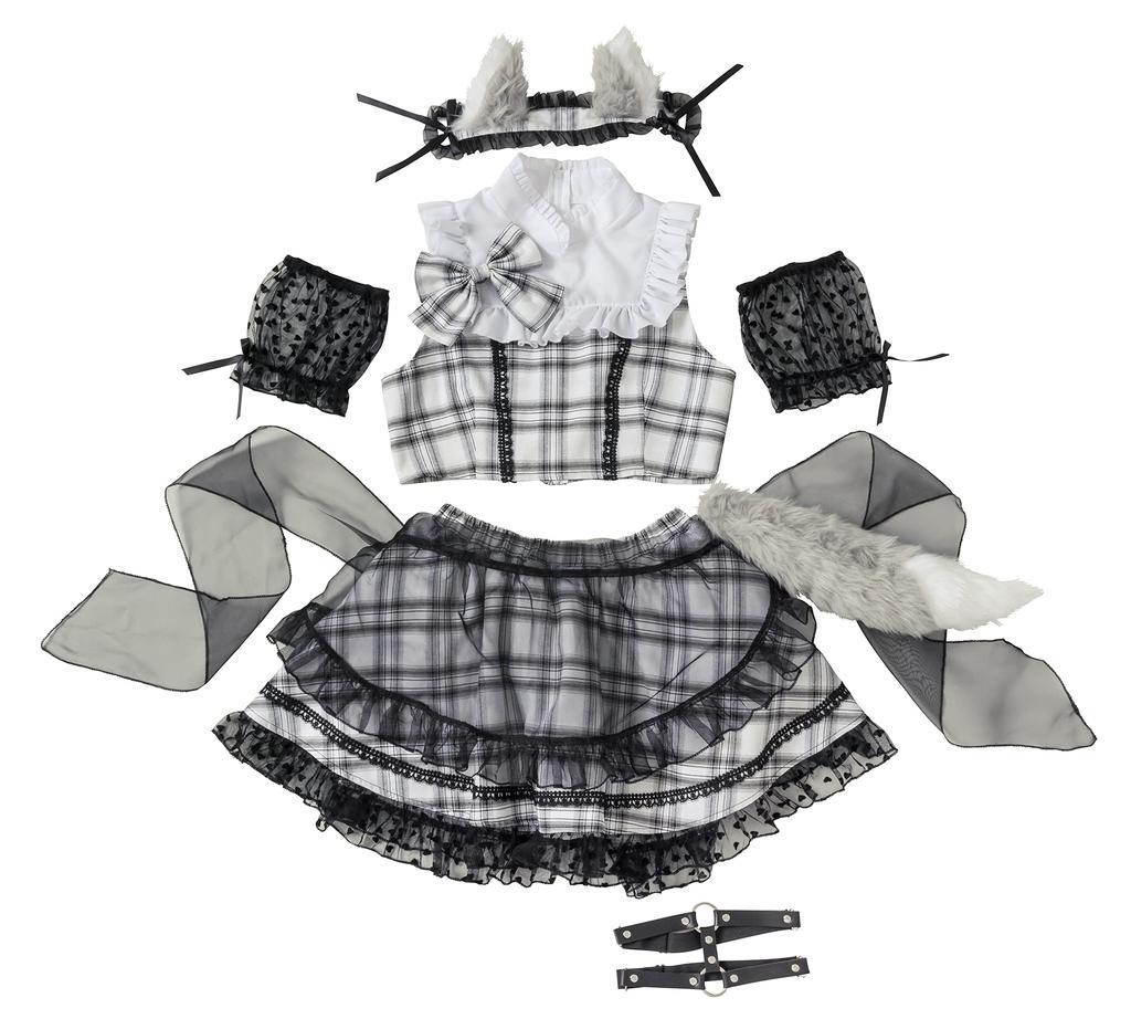 Clearstone Lyrical Palette Cosplay Halloween Ash Wolf Maid Gray Women's