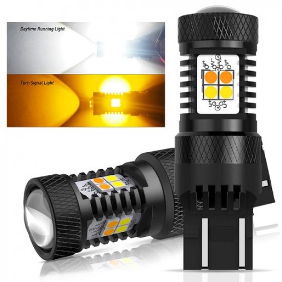 16K AUXITO 7443 7444 LED Turn Signal Light Switchback Amber White Lamps Hi Power