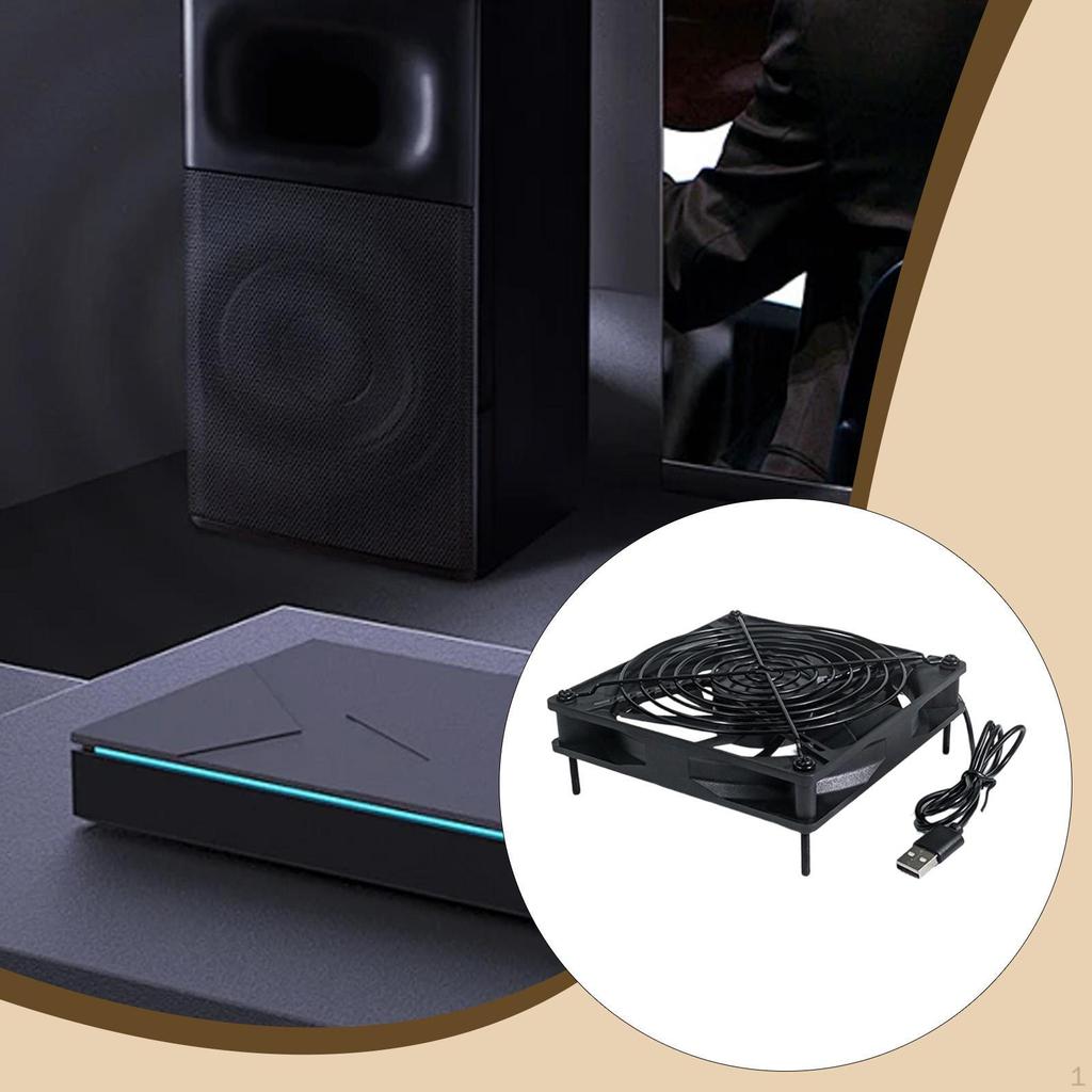 USB Computer Fan 1500RPM Electronic Cooling Quiet for Cabinet Case Greenhouse