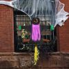 Stor Kræsjende Heks Inn i Tre Halloween Dekorasjon Ute Flygende Heks Treffer Tre Rekvisitt for Utendørs Gård Hage Plen Veranda Dekor