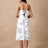 Women's Spaghetti Strap Backless Bow Loose Casual Beach Holiday Dress Sundress