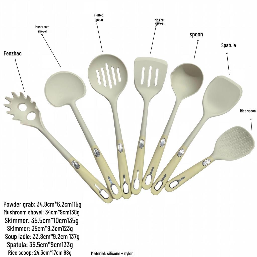 High-Temperature Resistant Silicone Spatula Set for Non-Stick Pans – Slotted and Stir-Fry Cookware