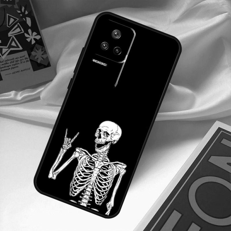 Rock and Roll Skull Funda For POCO M6 Pro X3 X4 X5 X6 M5s F3 F5 Xiaomi 13T Pro 12T 11T 12 13 Lite 14 Ultra Case
