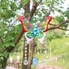 Schmetterling Windspiel Ornament Zuhause Pastoraler Stil Bunt Bedruckter Schmetterling Doppelschicht Kristallkugel Glocke Ornament