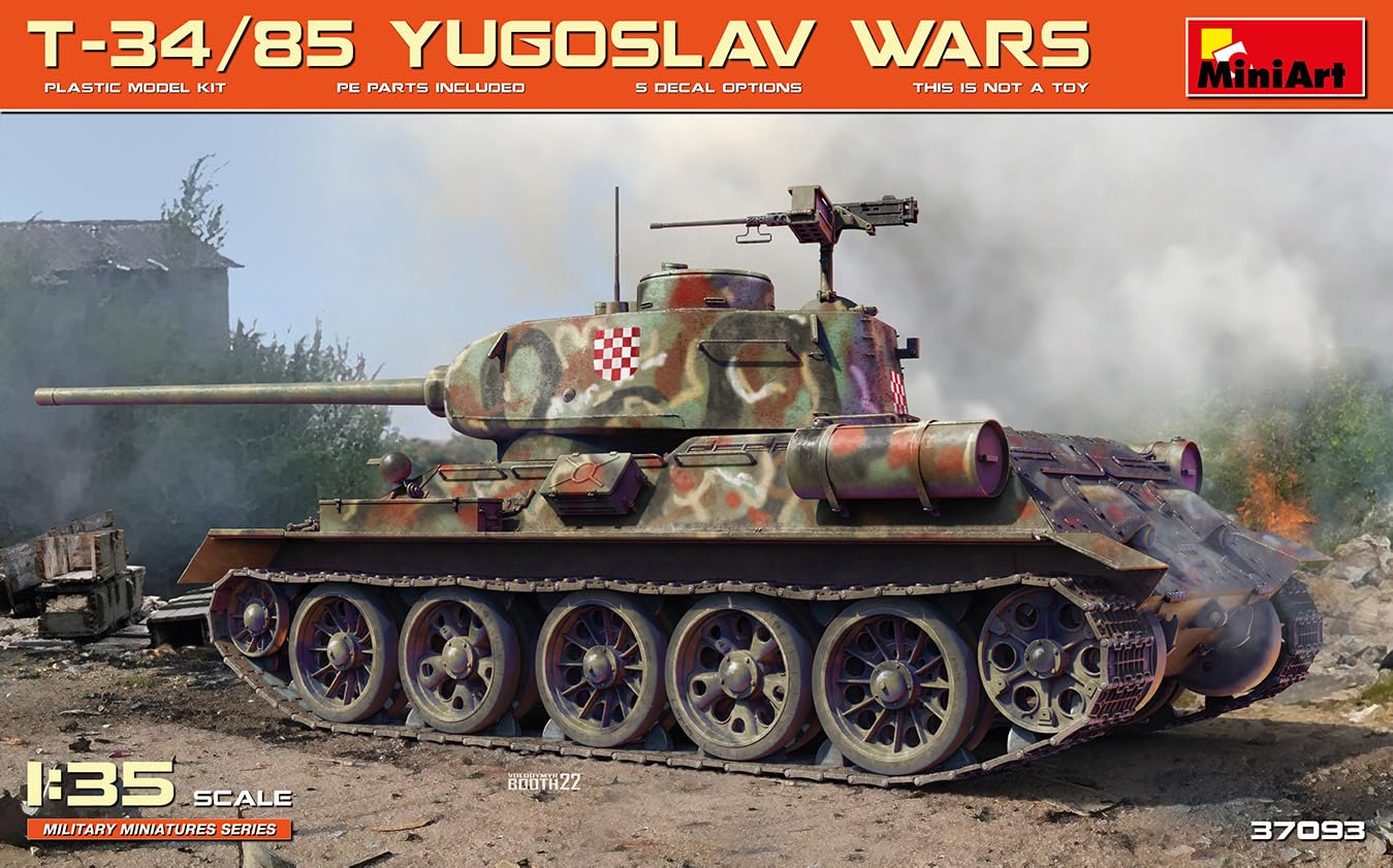 

Miniart Yugoslav War Croatian Army Plastic Model MA37093 1/35 T-34/85