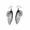 Gothic Black Butterfly Wing Earrings - Fantasy Magic Fashion