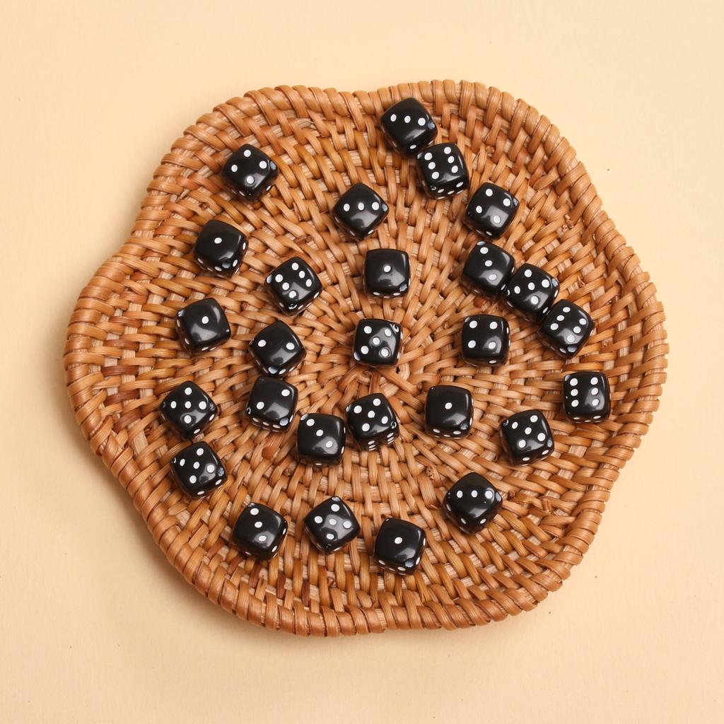 Akryl Firkantede Terningperler DIY 8mm Mellomleggsperler Tilbehør 30 stk Smykkefremstilling Armbånd Halskjede