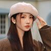 Vintage British Style Autumn Hat Women's Octagonal Hat Beret Bow Painter Hat