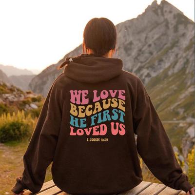 Ästhetischer christlicher Kapuzenpullover für Damen, religiöser Kapuzenpullover, Retro-Bibelvers-Pullover, Jesus-Liebespullover, trendiger Glaube-Hoodies