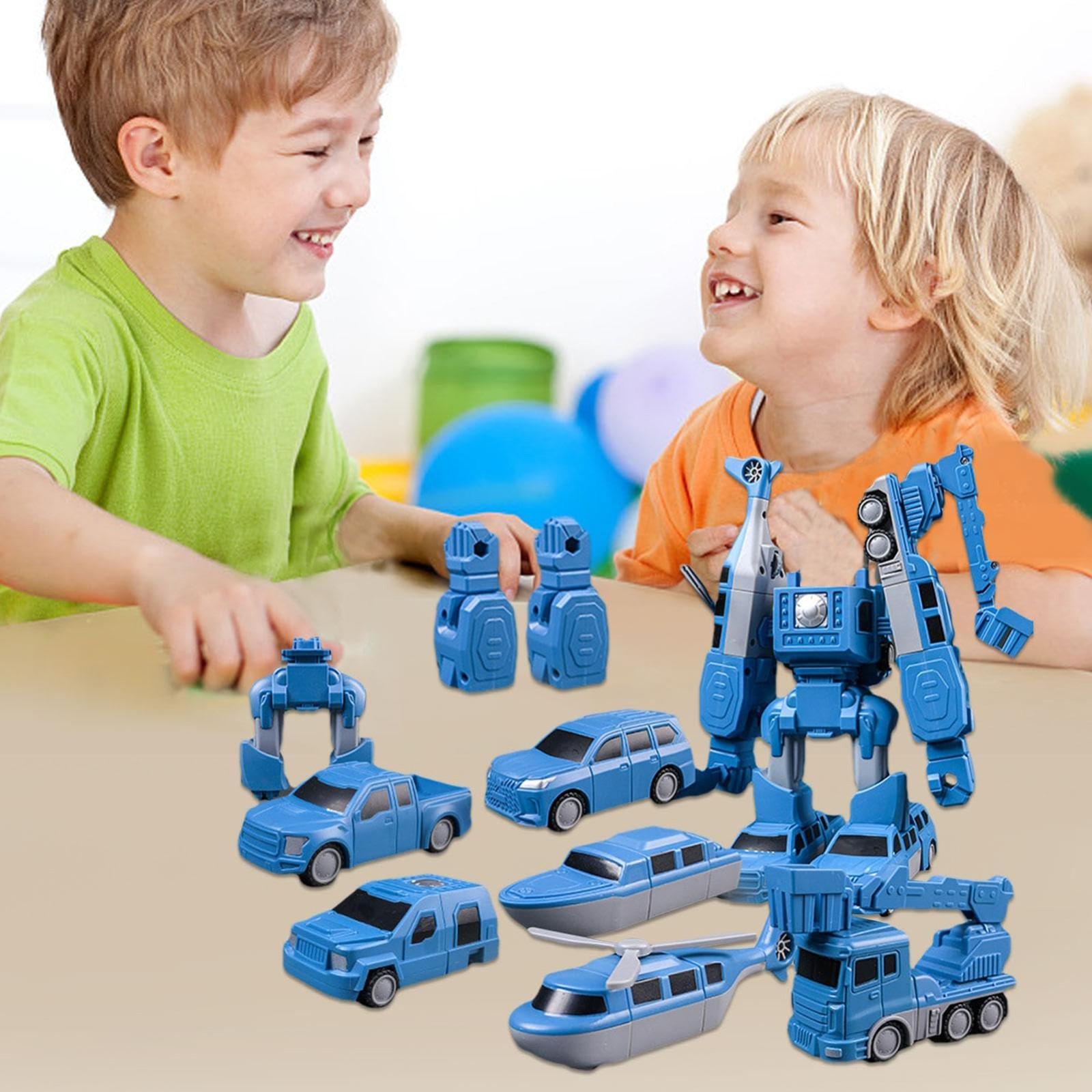

Модульный набор игрушек-трансформеров, магнитные игрушки, магнитная игрушка-трансформер для машин, подарки для мальчиков и детей One Size синий