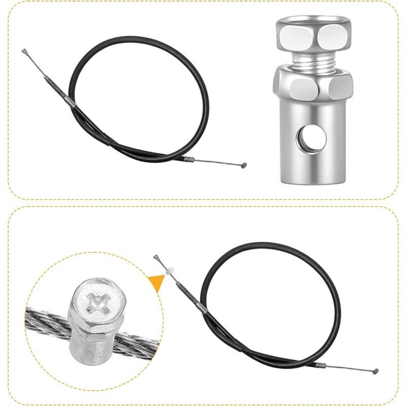 20Pcs Throttle Cable Stops, Universal 1/8" Throttle Cable Stop Nipples Clutch Brake Ends Repair for Bike Go Kart Motorcycles Law
