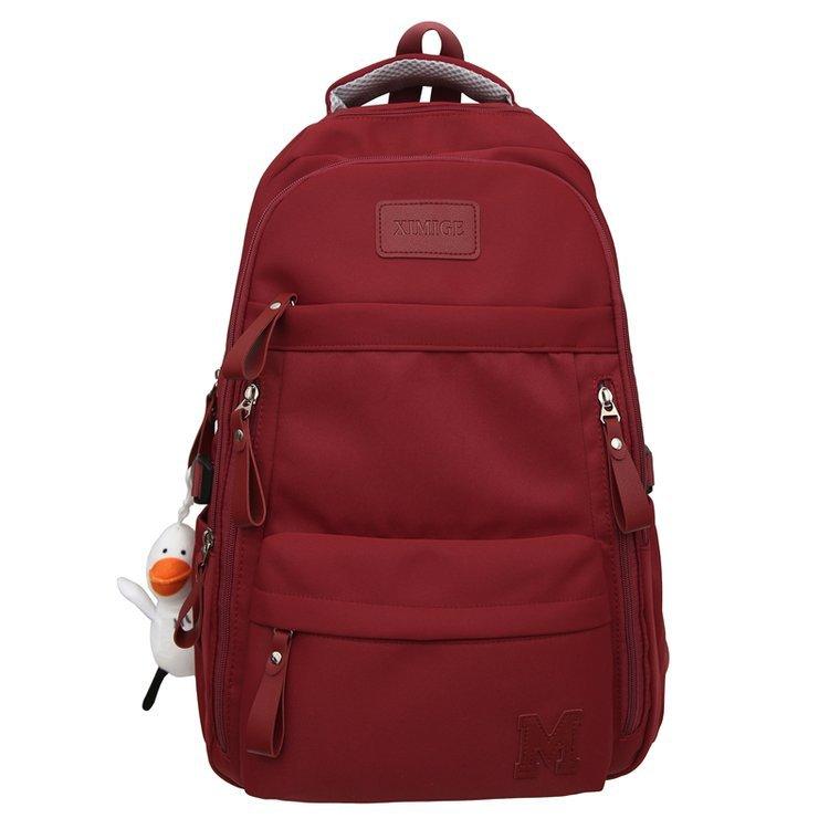 Schoolbag New Simple Trend Versatile Large Capacity School Bag Junior High School Student College Student Versatile Travel Backpack