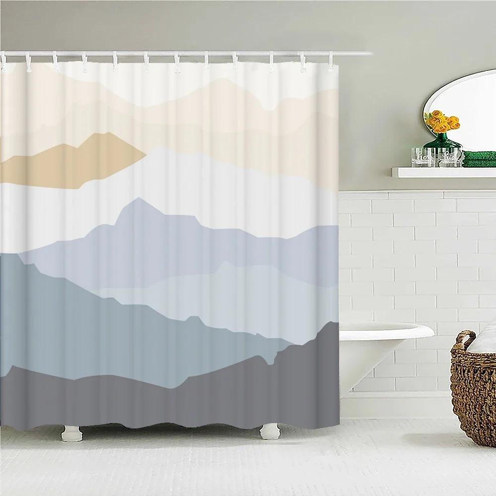1Pc Art Japanese Pattern Shower Curtain Waterproof Printed Polyester Fabric Bathroom Partition Curtain Home Decorative Curtain