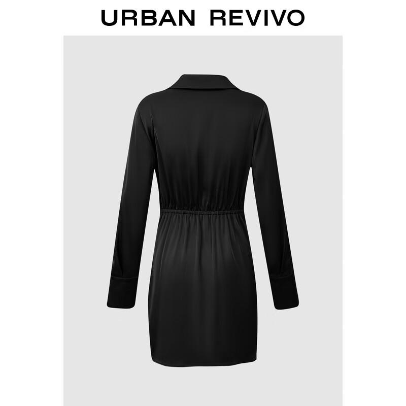UR Modern Urban Pleated Waist Long Sleeve Dress
