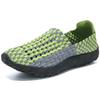 Sneakers Estive da Uomo Nere Treccia Spiaggia Morbide Leggere Scarpe Sportive Casual Tessuto Traspirante Slip on Ballerine