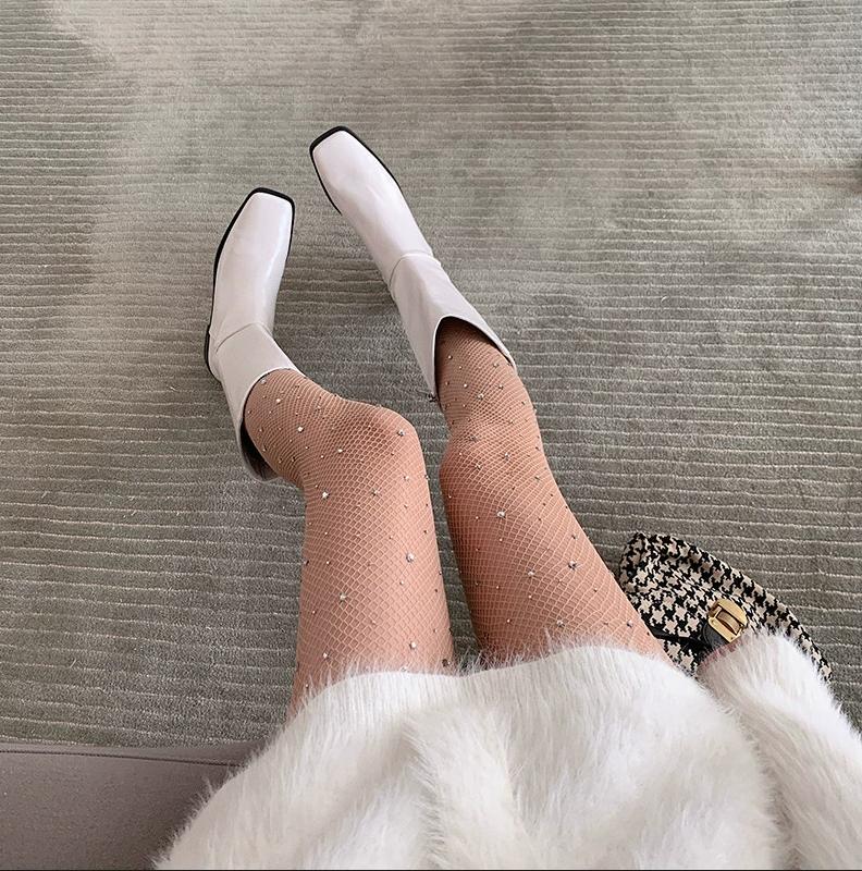 16 Styles Hollowed Out Lace Mesh Stockings Bottomed Pantyhose High Waist Tights Fishnet Stocking Lolita Style For Women