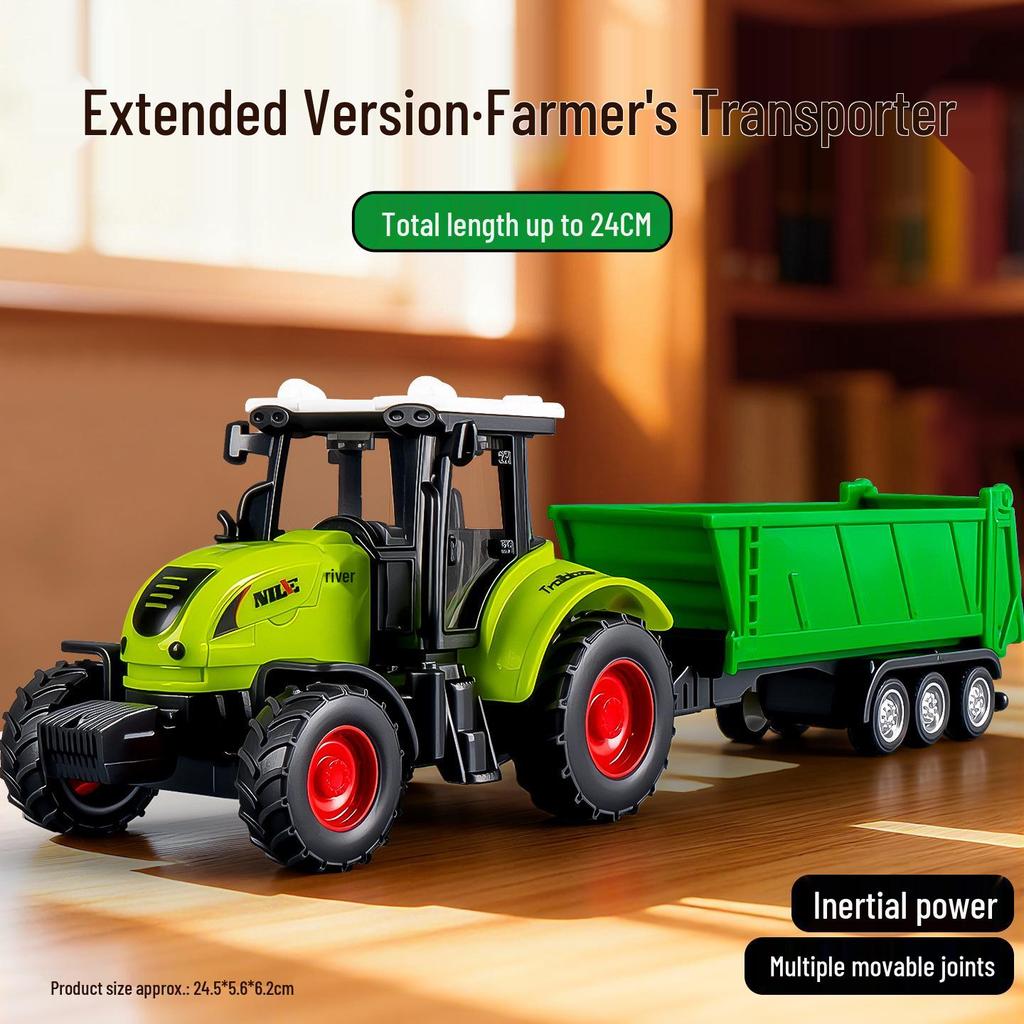 Eylemsizlik Mühendislik Aracı için Damperli Kova ve Forklift Durdurma Arabası Modeli ile Çocuk İtmeli Ekskavatör Oyuncağı.