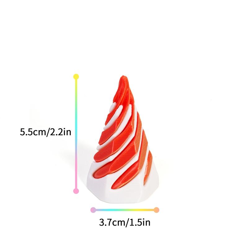 3D Printed Spiral Cone Toys Impossible Pyramid Pass Through Sculpture Mini Vortex Thread Illusion Stress Relief Screw Toys