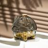 Glass Coin Bank Small Gold Bean Bank Swine Shape Decorative Saving Jar for Dressing Table Bookshelf Commemorative Coin Container
