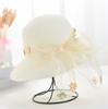 Summer Vacation Holiday Beach Straw Hat Women Girl Lace Bowknot Floral Sun Hat Sunshade Cap Large
