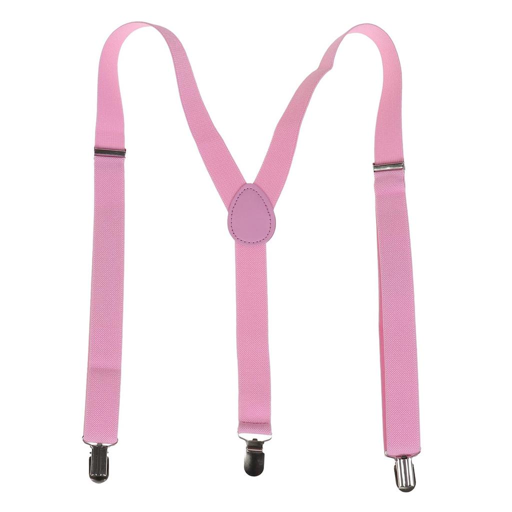 Unisex Y Back Suspenders 3 Clips Adjustable Elastic Braces