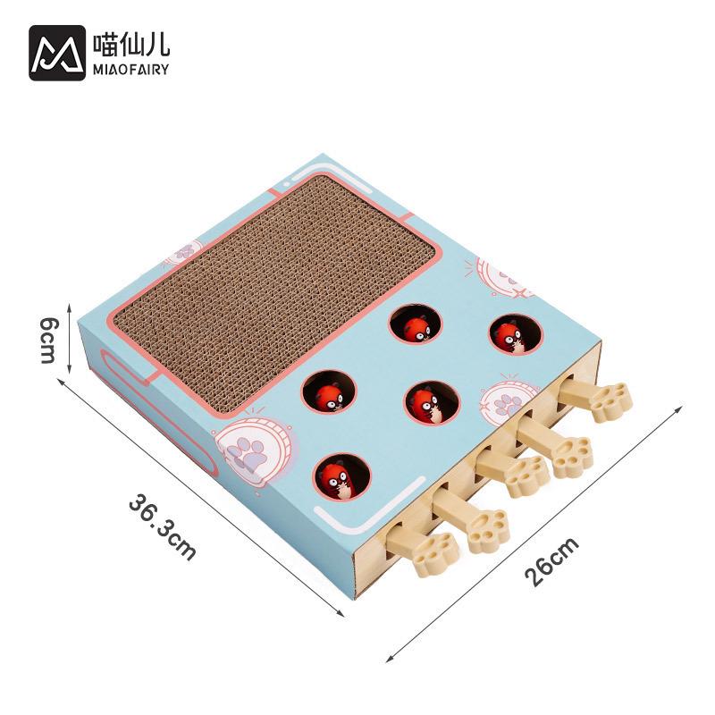 Cat Toys Interactive Whack-a-mole Solid Wood Toys for Indoor Cats Kitten Catch Mice Game