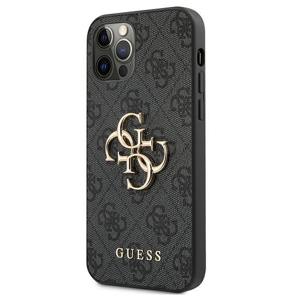 Guess Guhcp12M4Gmggr Iphone 12/12 Pro 6,1 Szary/Grey Hardcase 4G Big Metal Logo