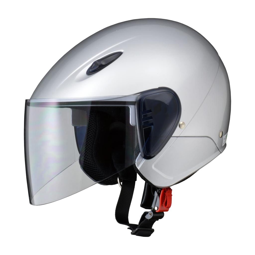 LEAD Industries Motorcycle SERIO LL Size (LEAD) Helmet, Semi-Jet, RE-351, Silver, (61-62cm)