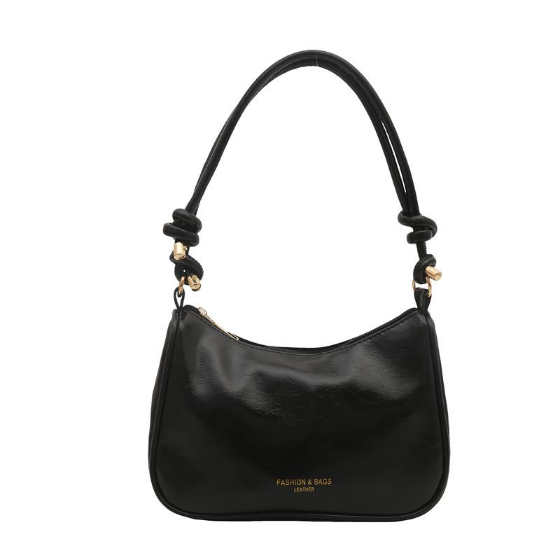 Premium silver small bag women's 2025 new spring and summer versatile baguette messenger bag fashion shoulder armpit bag