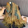 Jacquard Tassel Scarf Imitation Cashmere Soft And Breathable Autumn And Winter Versatile Women'S Shawl Scarf Light Luxury Style