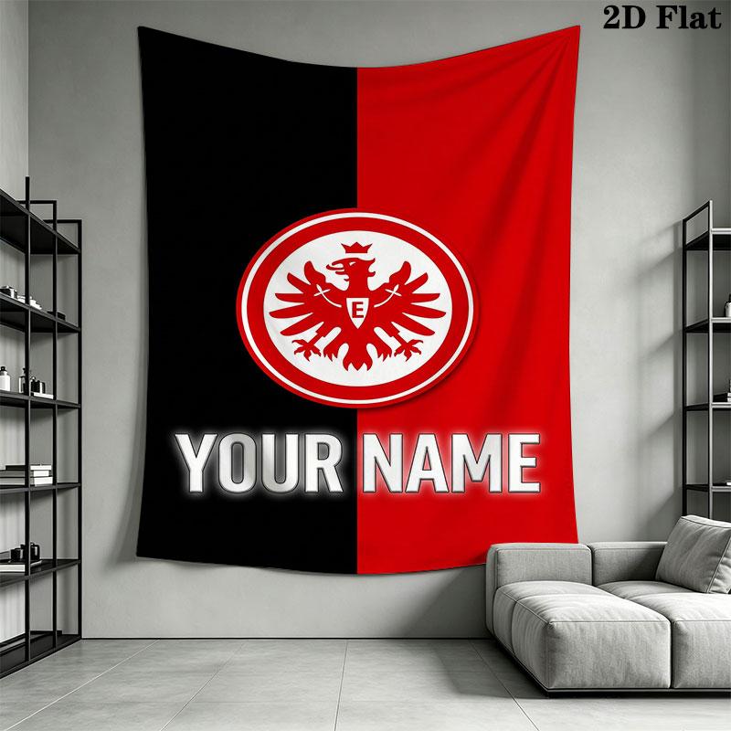 Custom Eintracht Frankfurt Wall Hanging Printed Fabric Blanket Decorative Tapestries for Bedroom Living Room Home Decor