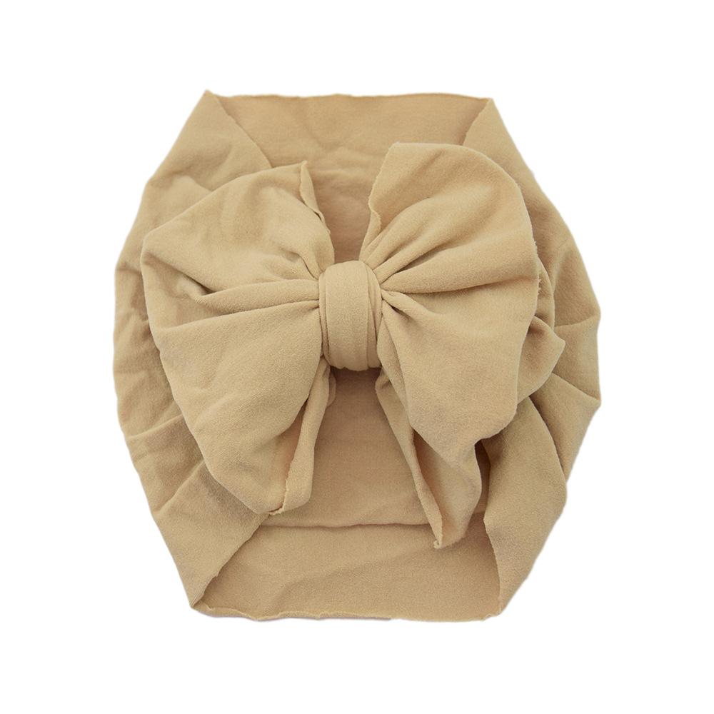 Baby Hair Accessories Nylon Big Bow Children'S Headband Super Soft Wide Headband Baby Stockings Headband
