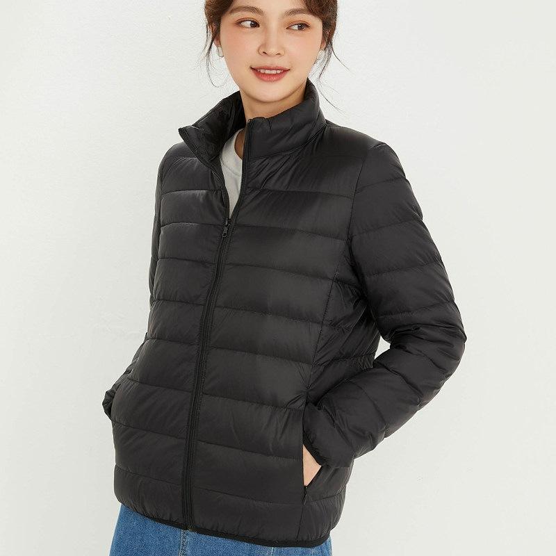 Simple and fashionable down jacket liner women's stand-up collar thin down jacket slim short down jacket duck down