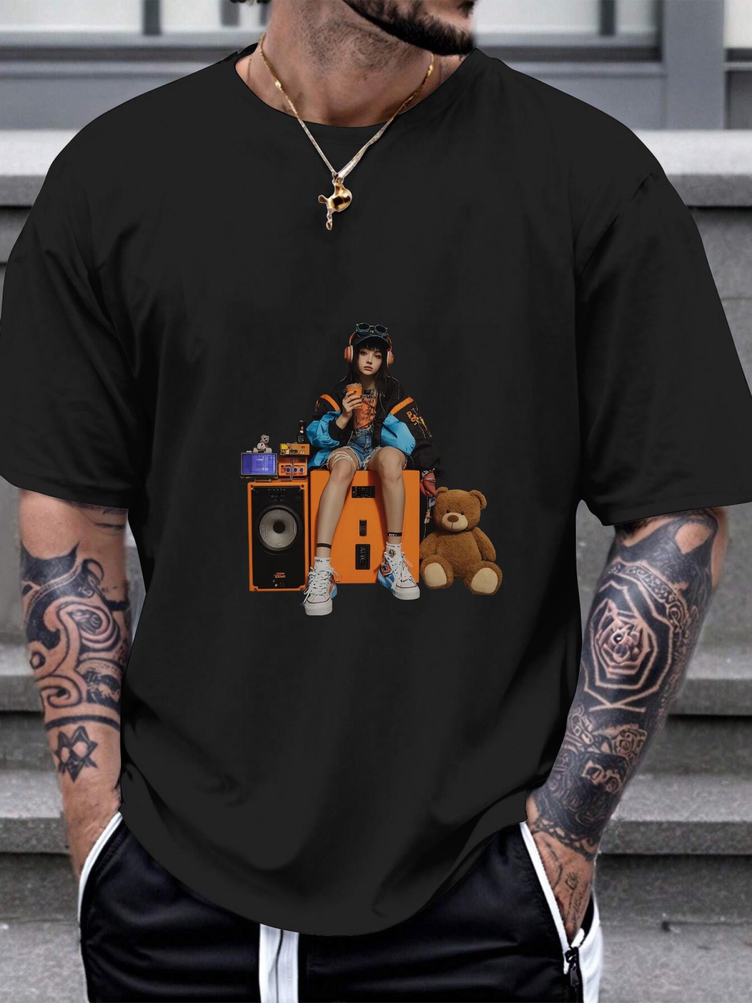 1pc retro urban streetwear T-shirt XXL