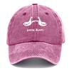 Retro goose print baseball cap with casual dad hat suitable for men's worn-out duck patterned sports hat