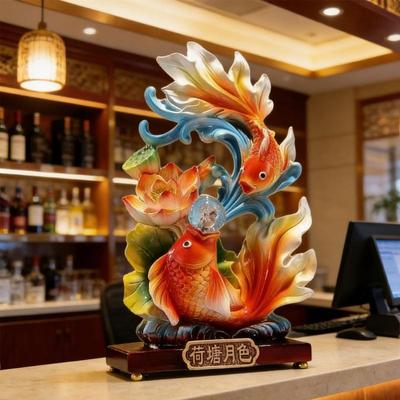 Reichtum Feng Shui Fisch Statue Handgefertigte Harzskulptur Für Haus Büros Dekoration Und Wohlstand Geschenk D2RD